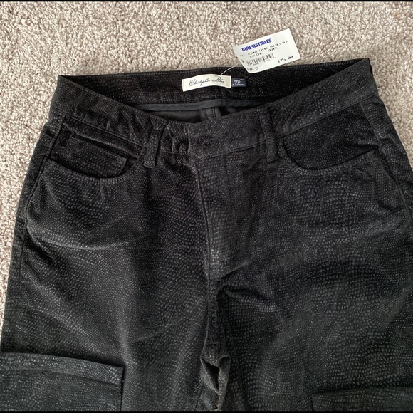 NWT Christopher Black Glitter Stretch Jeans Velvet - Picture 5 of 8
